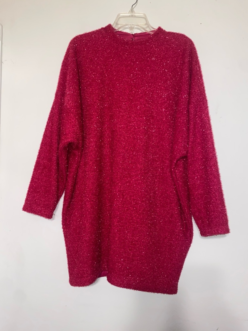 H&M Sparkly Fuchsia Long Sleeve Dress